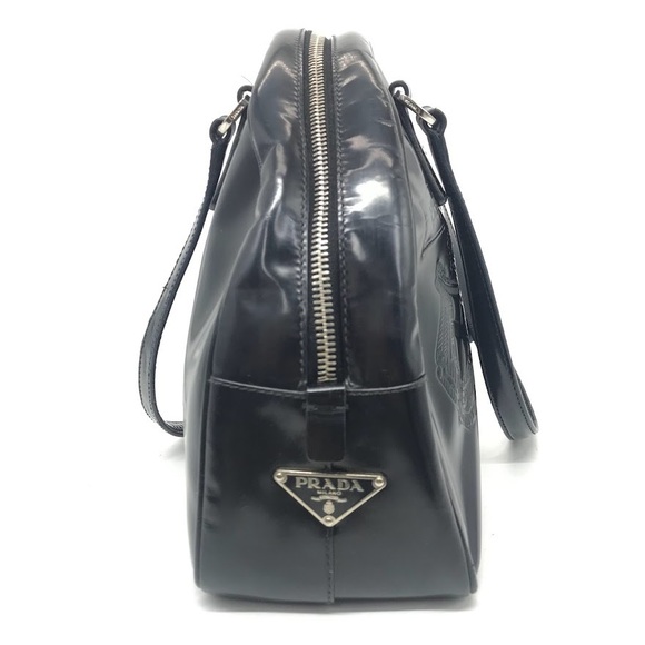 Prada BLACK Shoulder Bag SPAZZOLATO Logo - Picture 5 of 13